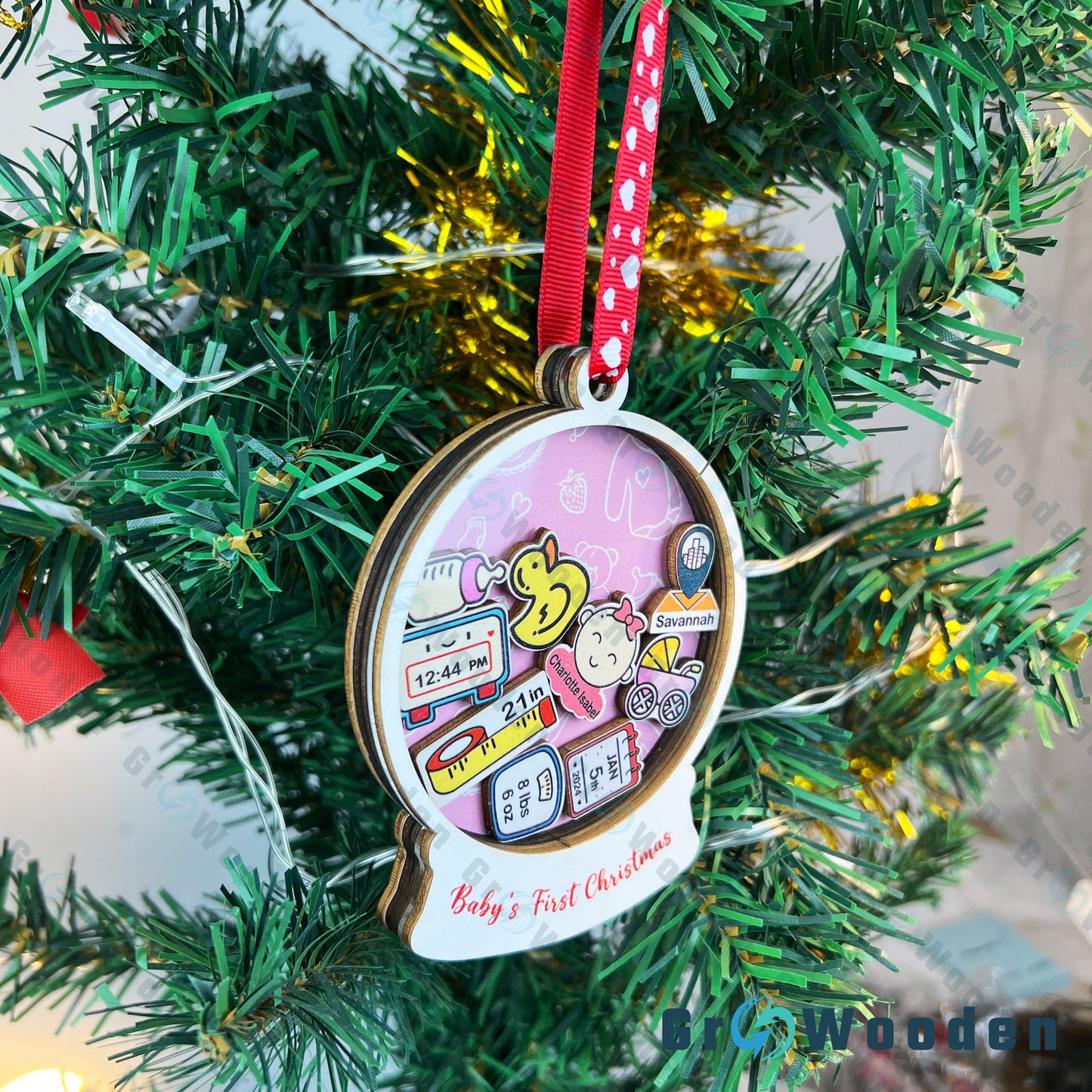 GRW02 Babys First Christmas Ornament