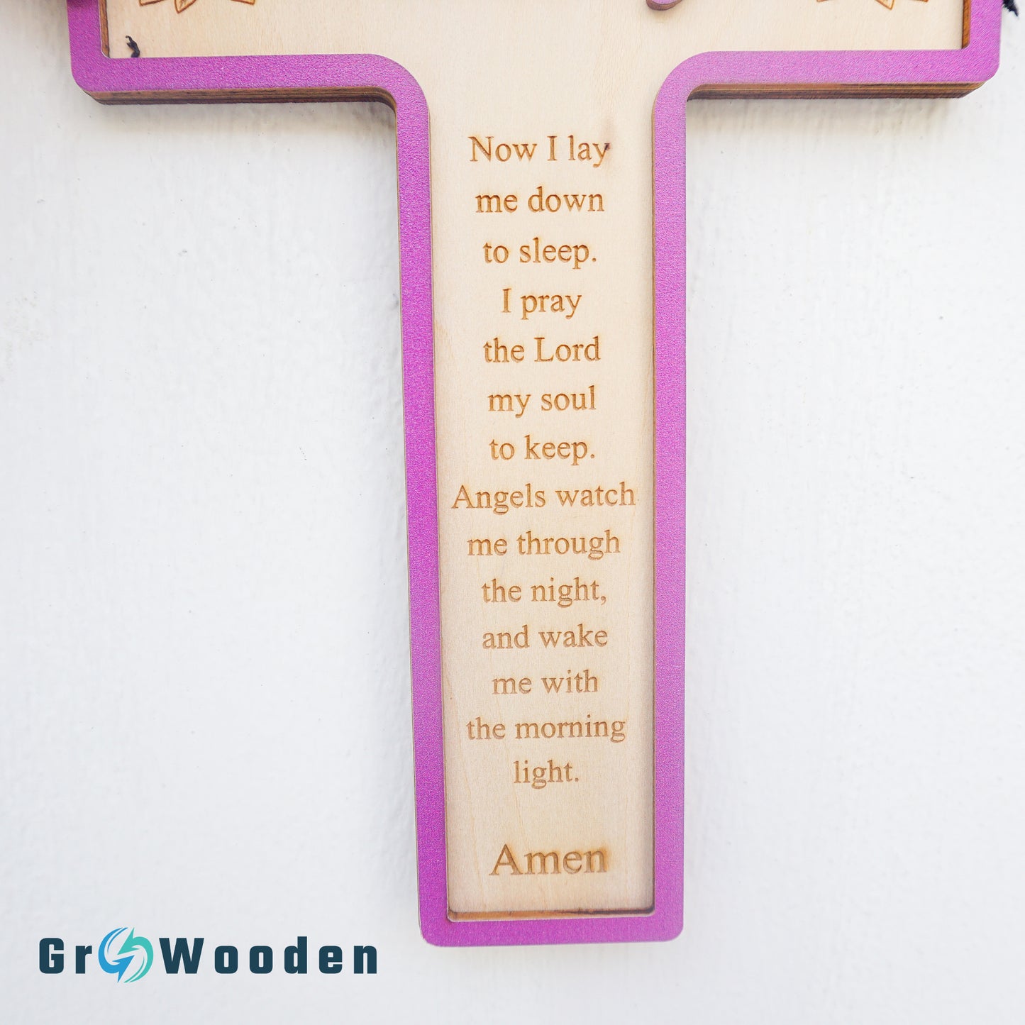 Baptism Gifts, Christening Cross with Baptism, Wooden Baptism Cross