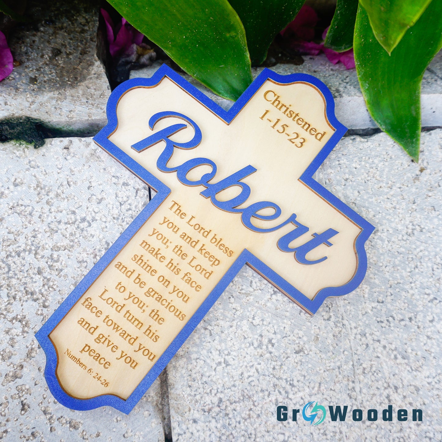 Baptism Cross, Christening Cross, Personalized Wooden Cross For Baptism Gift