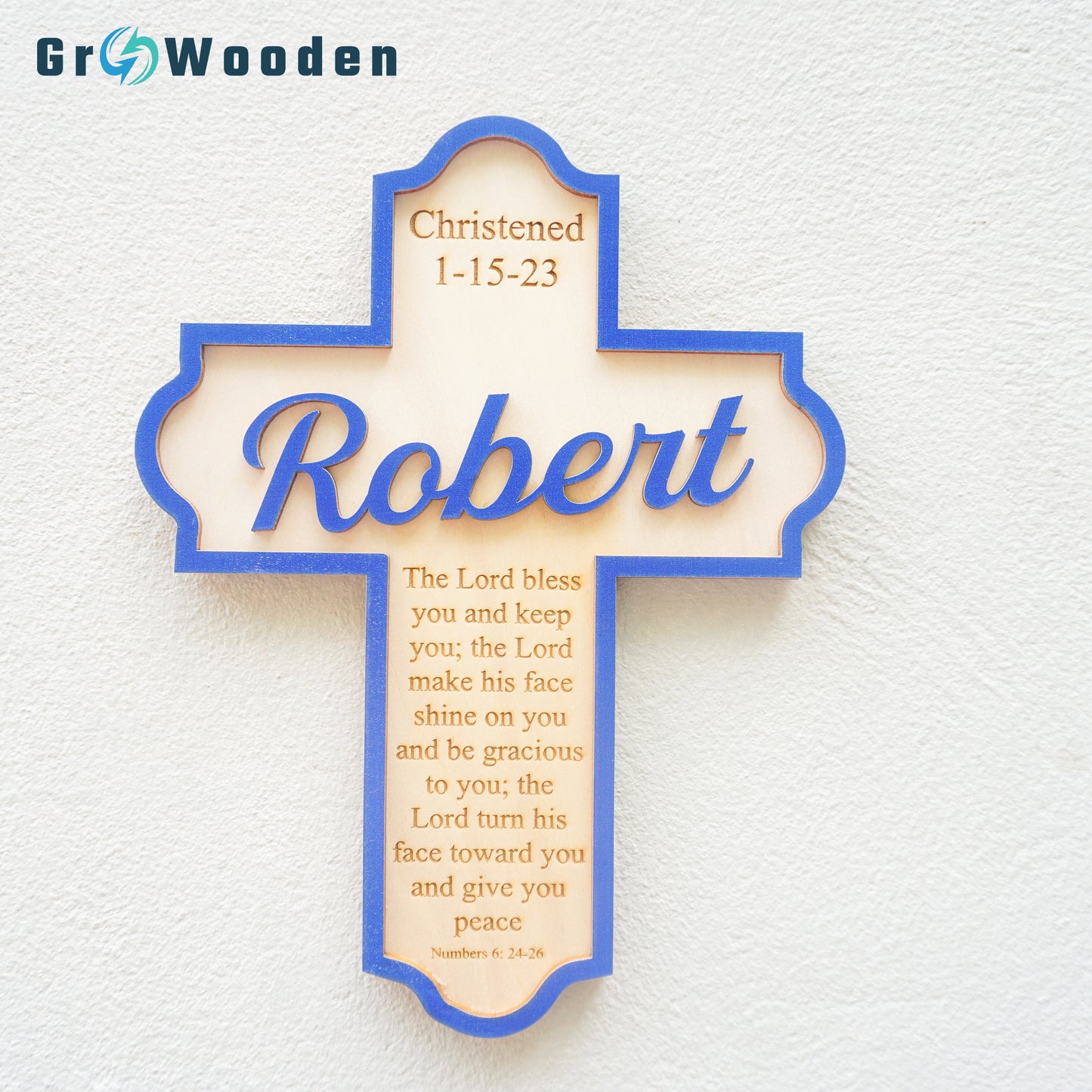 Baptism Cross, Christening Cross, Personalized Wooden Cross For Baptism Gift