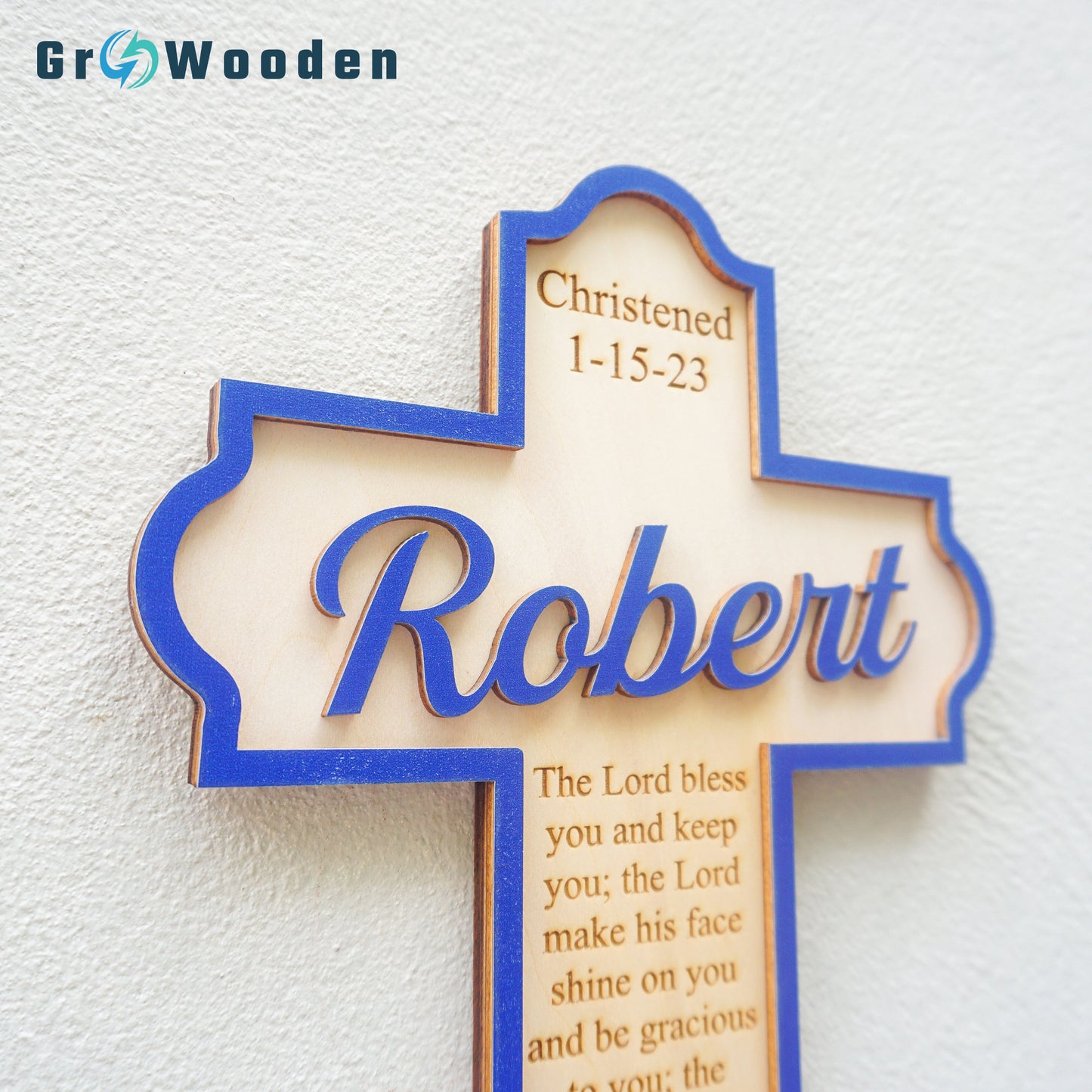 Baptism Cross, Christening Cross, Personalized Wooden Cross For Baptism Gift