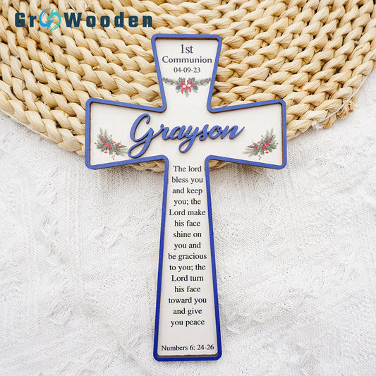 Baptism Cross, Christening Cross, Wooden Baptism Cross for Baby Gift