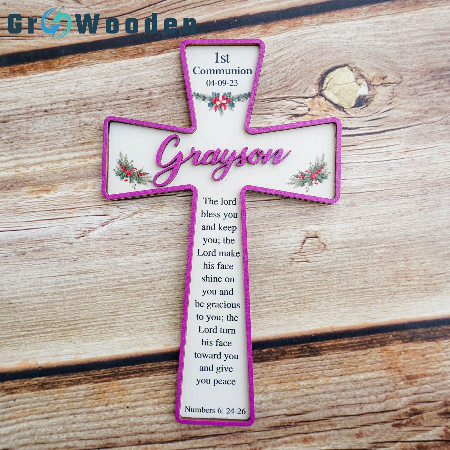 Wooden Cross For Baptism Gift, Baptism Cross, Wooden Baptism Cross For Baby