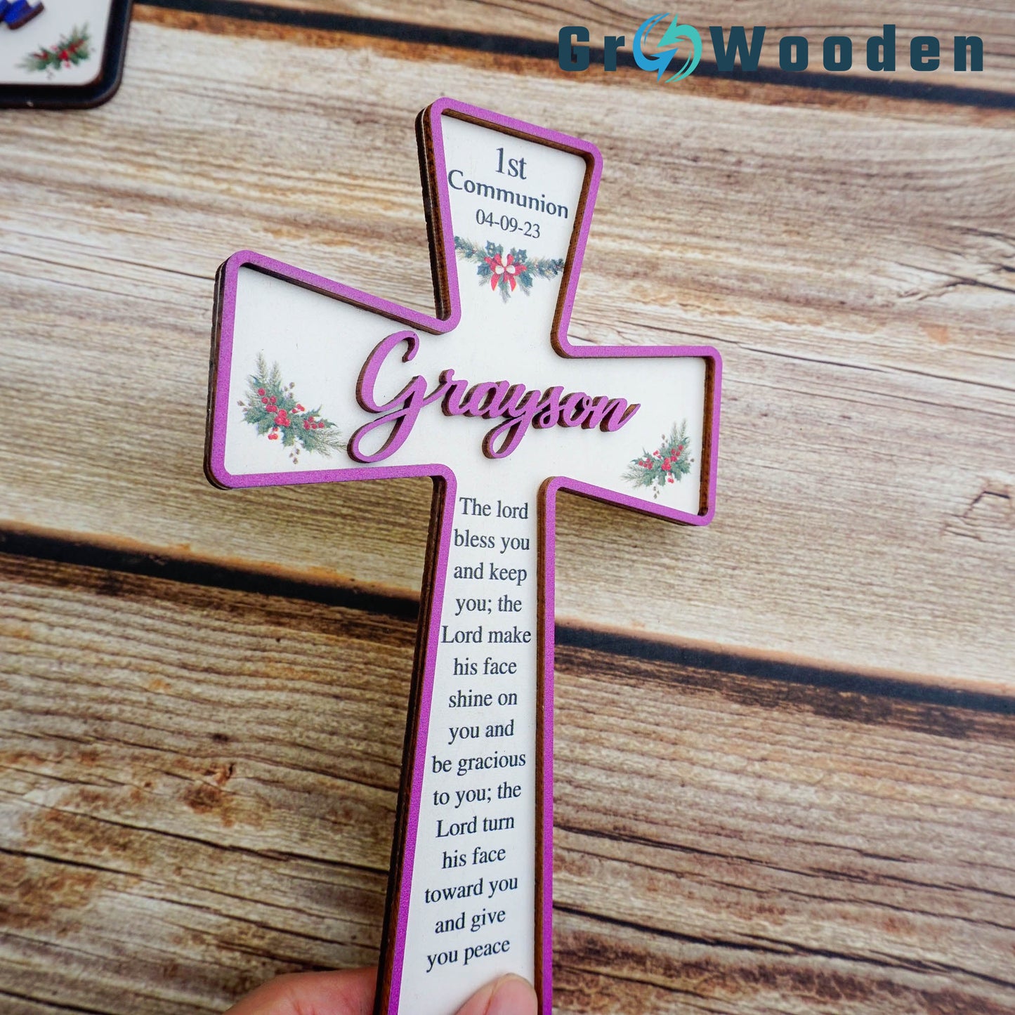 Wooden Cross For Baptism Gift, Baptism Cross, Wooden Baptism Cross For Baby