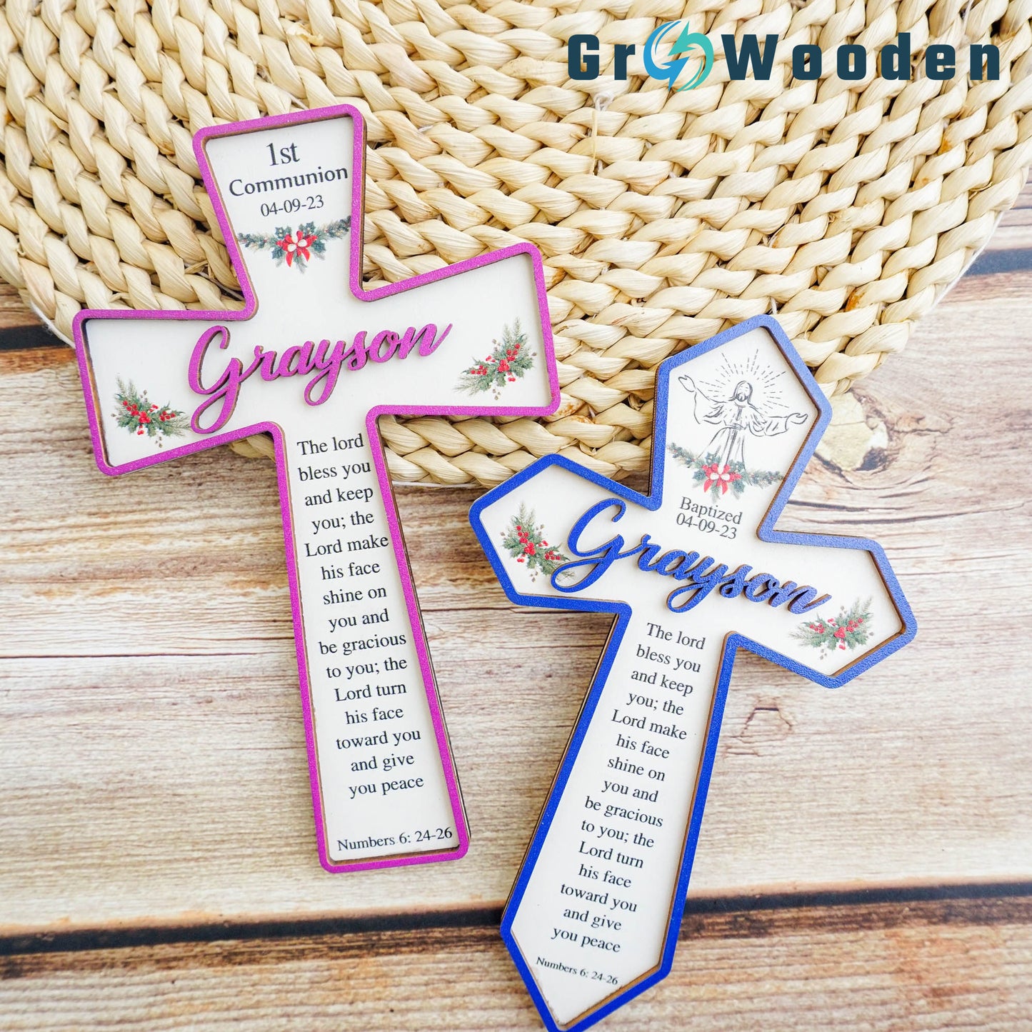 Wooden Cross For Baptism Gift, Baptism Cross, Wooden Baptism Cross For Baby