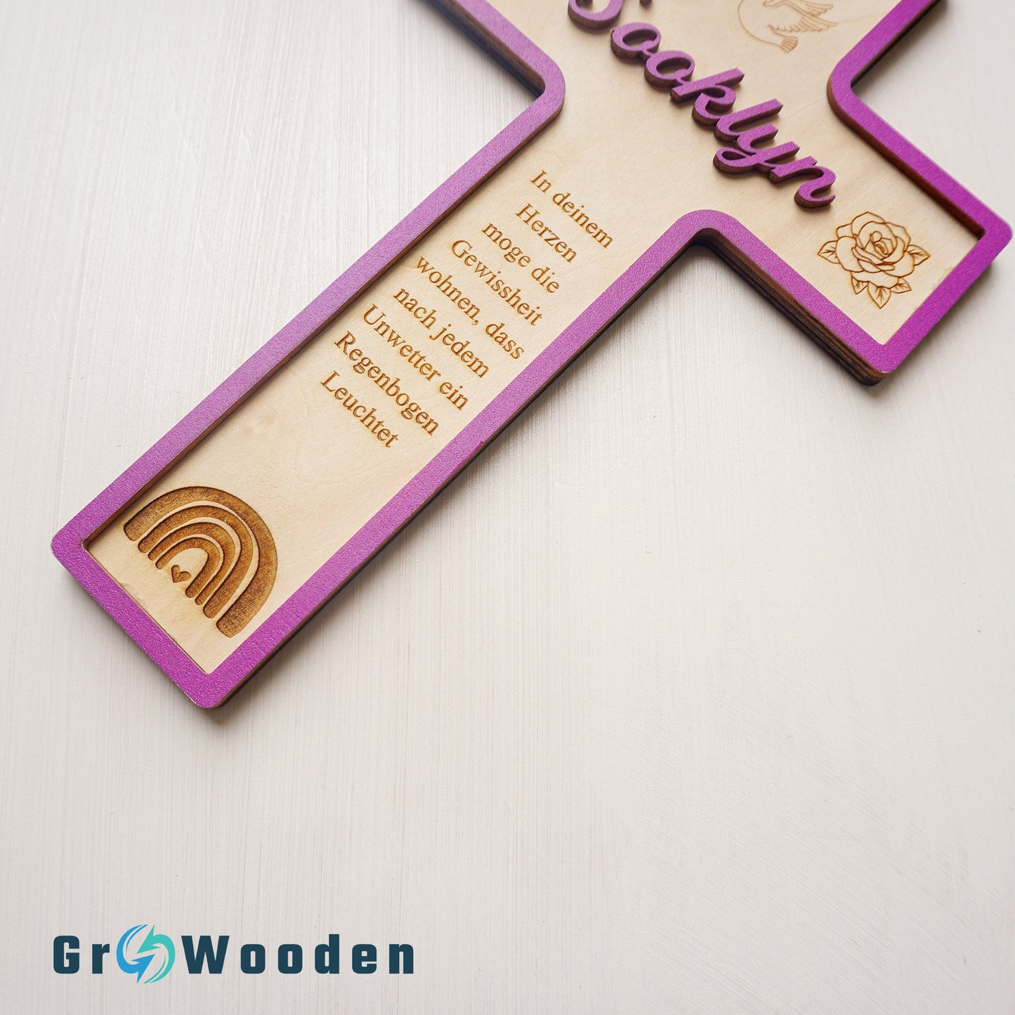 Baptism Cross, Christening Cross, Personalized Wooden Cross Baptism Gift